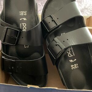 Papillon Birkenstock platform sandals